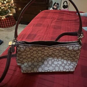 Coach Signature Shoulder Bag - Brown